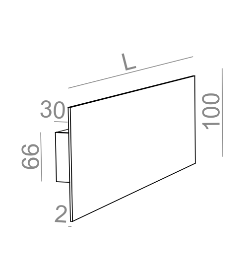 AQForm Kinkiet SMART PANEL GL square 35 LED L930 8,5W 3000K biały mat
