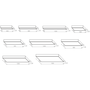 AQForm Lampa natynkowa BIG SIZE next square 30x30 LED A930 biały mat