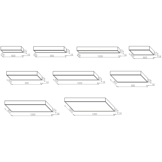 AQForm Lampa natynkowa BIG SIZE next square 30x30 LED A930 biały mat
