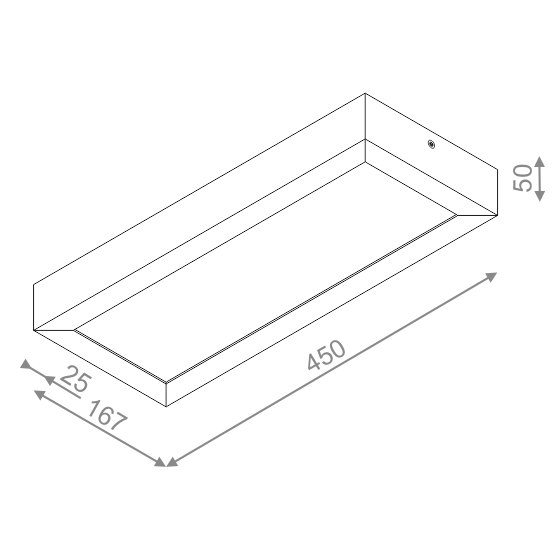 AQForm Lampa natynkowa BLOS 2 LED hermetic L930 biały mat