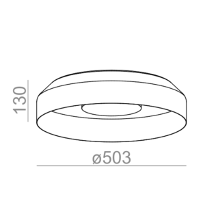 AQForm Lampa natynkowa MAXI RING dot LED 230V M930 Phase-Control czarny mat