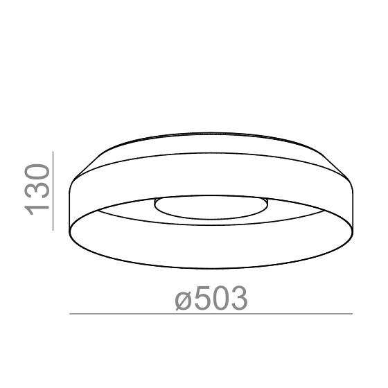 AQForm Lampa natynkowa MAXI RING dot LED 230V M930 Phase-Control czarny mat