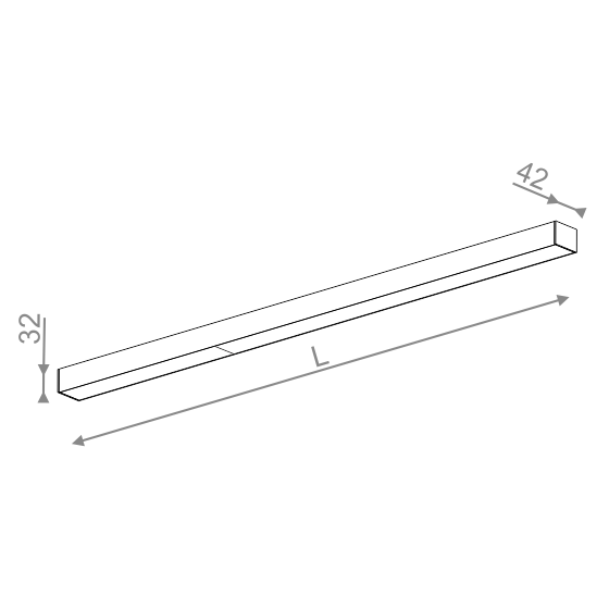 AQForm Lampa natynkowa SET RAW mini 125 LED L930 czarny mat