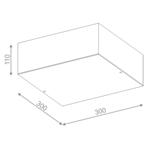 AQForm Lampa natynkowa SKYLIGHT 30x30 LED L930 biały mat