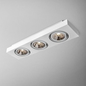 AQForm Lampa natynkowa SLEEK distance 111x3 Phase-Control biały mat