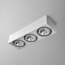 AQForm Lampa natynkowa SQUARES 111x3 230V Phase-Control biały mat