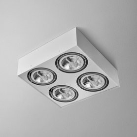 AQForm Lampa natynkowa SQUARES 111x4 SQ 230V Phase-Control biały mat