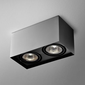 AQForm Lampa natynkowa SQUARES 50x2 230V Phase-Control antracyt struktura