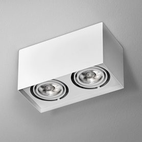 AQForm Lampa natynkowa SQUARES 50x2 LED 230V M930 36° Phase-Control biały mat