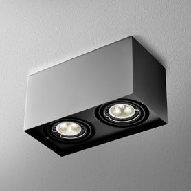 AQForm Lampa natynkowa SQUARES 50x2 Phase-Control antracyt struktura