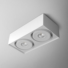 AQForm Lampa natynkowa SQUARES mini 111x2 QRLED L930 38° biały mat
