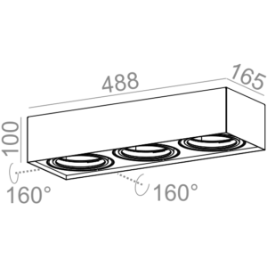AQForm Lampa natynkowa SQUARES mini 111x3 Phase-Control biały mat
