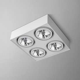 AQForm Lampa natynkowa SQUARES mini 111x4 SQ Phase-Control biały mat