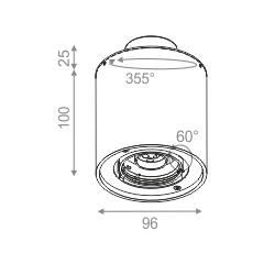 AQForm Lampa natynkowa TUBA distance 50x1 230V Phase-Control biały mat