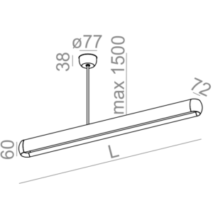 AQForm lampa wisząca equilibra BALANS 92 LED M930 biały mat