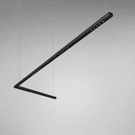 AQForm lampa wisząca LENS LINE 180x89 LC LED L930 54° czarny mat
