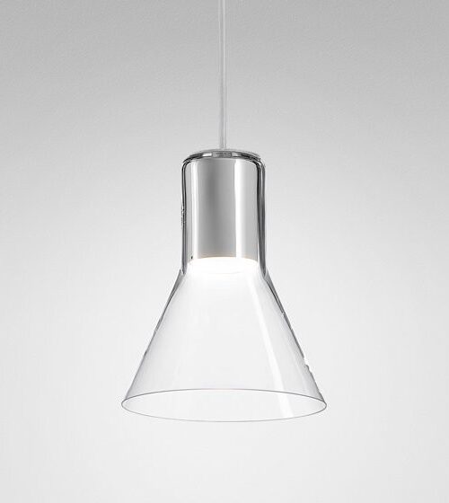 AQForm lampa wisząca MODERN GLASS Flared SP LED 230V fi50 M930 Phase-Control alu mat