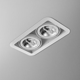 AQForm Lampa wpuszczana iFORM 111x2 230V Phase-Control biały mat
