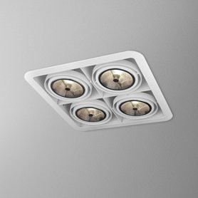 AQForm Lampa wpuszczana iFORM 111x4 SQ Phase-Control biały mat