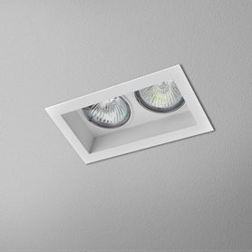 AQForm Lampa wpuszczana MINISQUARE x2 230V Phase-Control biały mat