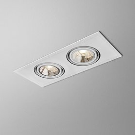 AQForm Lampa wpuszczana SLEEK 111x2 Phase-Control biały mat