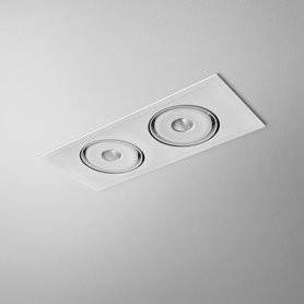 AQForm lampa wpuszczana SLEEK 111x2 QRLED L930 38° biały mat