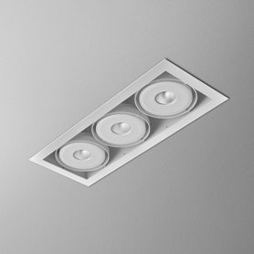 AQForm lampa wpuszczana SQUARES 111x3 QRLED 230V M930 38° Phase-Control biały mat
