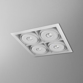 AQForm lampa wpuszczana SQUARES 111x4 SQ QRLED 230V M930 38° Phase-Control biały mat