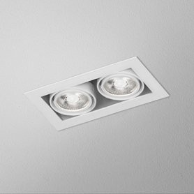 AQForm lampa wpuszczana SQUARES 50x2 LED L930 36° biały mat