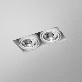 AQForm lampa wpuszczana SQUARES 50x2 LED trimless L930 36° biały mat