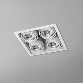 AQForm lampa wpuszczana SQUARES 50x4 LED SQ L930 36° biały mat