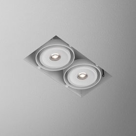 AQForm lampa wpuszczana SQUARES 70x2 QRLED lens 230V trimless L930 34° Phase-Control biały mat