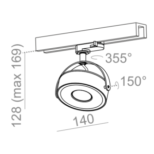 AQForm reflektor CERES 111 QRLED 230V M930 38° Phase-Control track biały mat