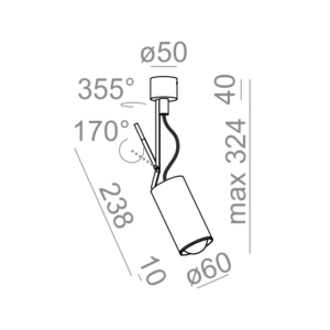 AQForm reflektor PETPOT zoom LED 230V M930 20-41° Phase-Control czarny mat