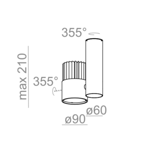 AQForm reflektor ROLL simple LED L930 48° AQsmart biały mat
