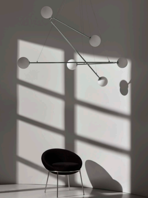 AROMAS ENDO Lampa wisząca 6xG9 5W 3000K  CHROME / OPAL SHADES