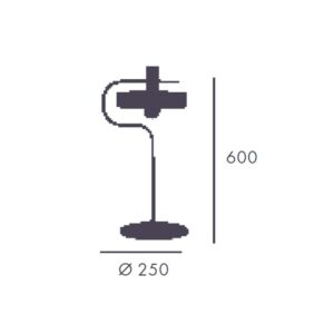 Aromas Lampa stolikowa ALOA BLANCA metal