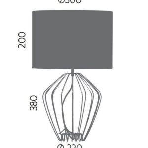 Aromas Lampa stolikowa ECLETIC metal,gold/chrom