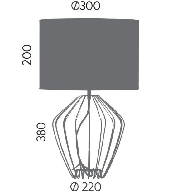 Aromas Lampa stolikowa ECLETIC metal,gold/chrom