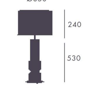 Aromas Lampa stolikowa LUSA metal, szkło