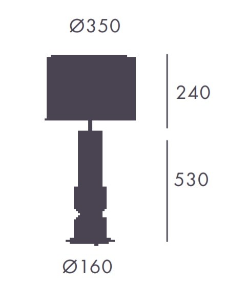 Aromas Lampa stolikowa LUSA metal, szkło