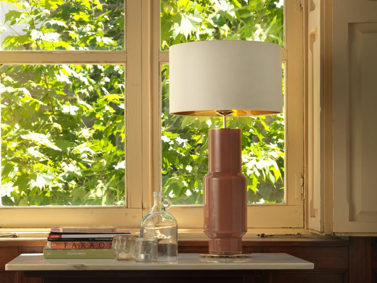 Aromas Lampa stolikowa NOA metal, szkło