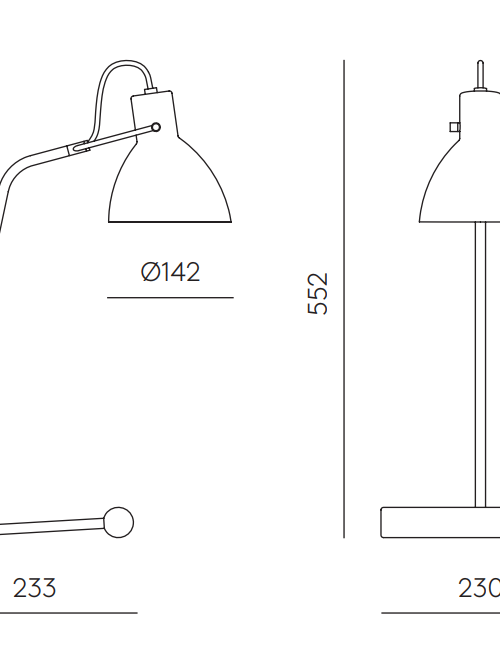 Aromas Lampa stołowa Aito czarny mat