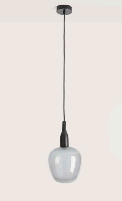 AROMAS SINGLE Lampa wisząca 1xE27 MATT BLACK 3 metrowy kabel