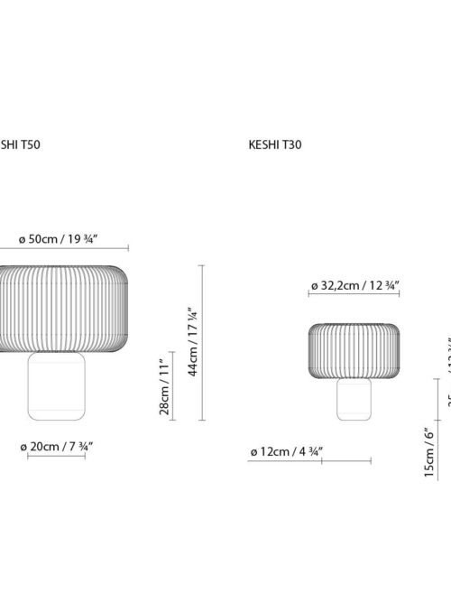 B.LUX Lampa Stolikowa KESHI T30