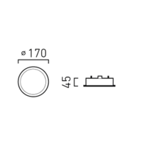 CHORS lampa wpuszczana Fusion 160 NW SOFT