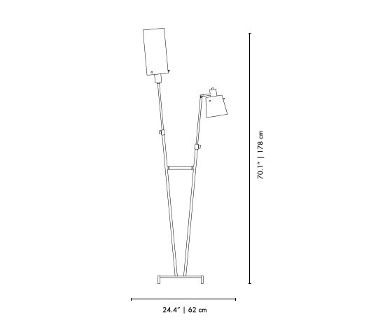 DelightFull Lampa podłogowa PASTORIUS mosiądz aluminium akryl