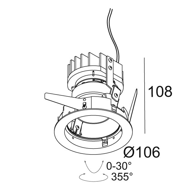 Delta Light lampa wpuszczana iMAX II ROUND ADJUSTABLE LP