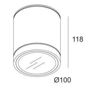 Delta Light Natynkowe DOX 100S led 7W