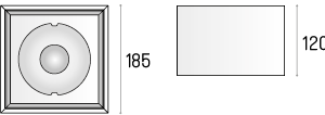 LABRA lampy natynkowe SOLID LIGHTBOX 185.1 NT
